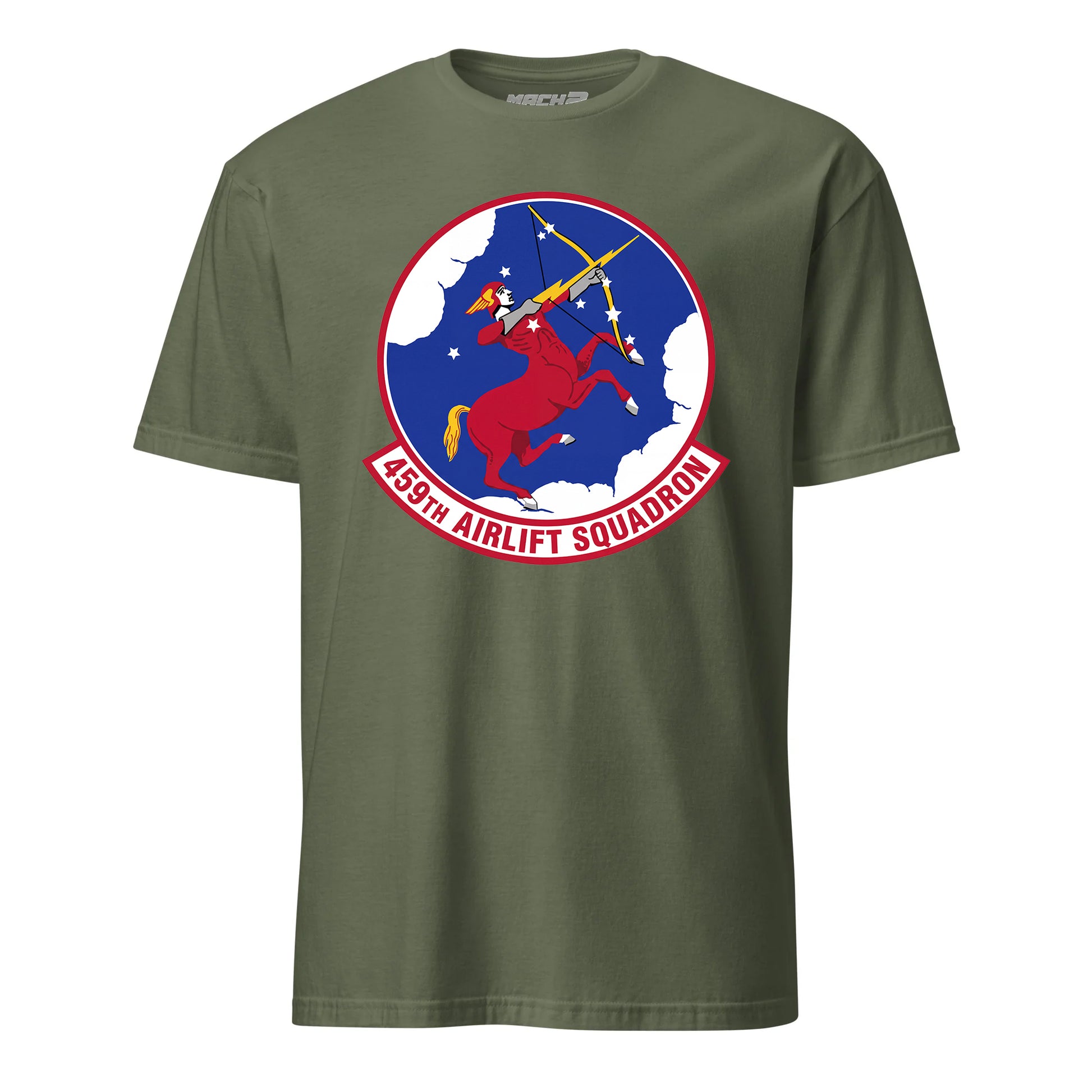 Mach2 Squadron Upload | 459TH AIRLIFT SQUADRON | T-Shirt | OD Green | MACH-SHORT-SLEEVE-FRONT-OD.jpg