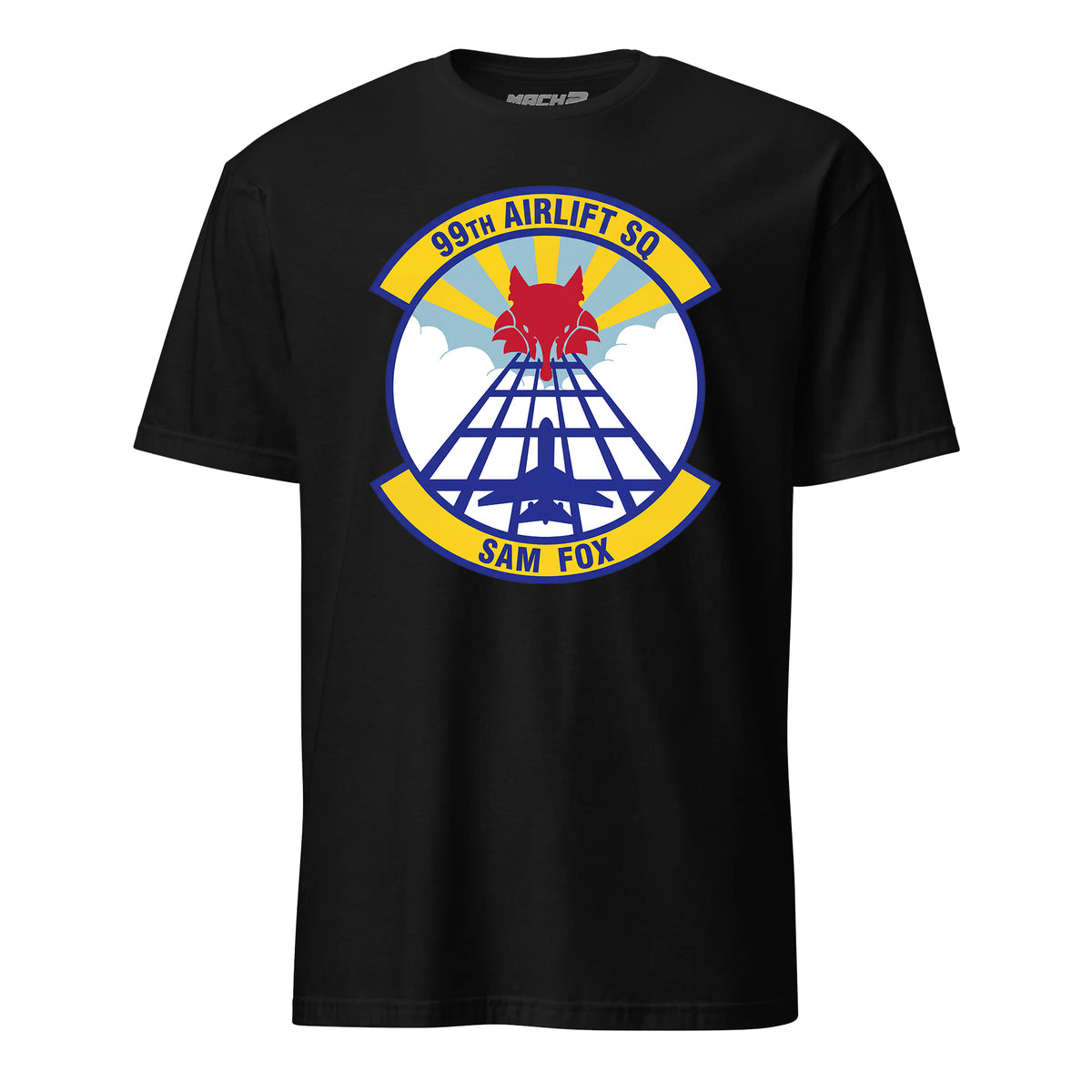 Mach2 Squadron Upload | 99TH AIRLIFT SQUADRON | T-Shirt | Black | MACH-SHORT-SLEEVE-FRONT-BLACK.jpg