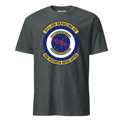 Mach2 Squadron Upload | 97TH AIR REFUELING SQUADRON | T-Shirt | Charcoal Heather | MACH-SHORT-SLEEVE-FRONT-CHARCOAL.jpg