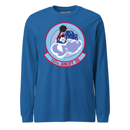Mach2 Squadron Upload | 137TH AIRLIFT SQUADRON | Long Sleeve | Royal | MACH-LONG-SLEEVE-FRONT-ROYAL.jpg