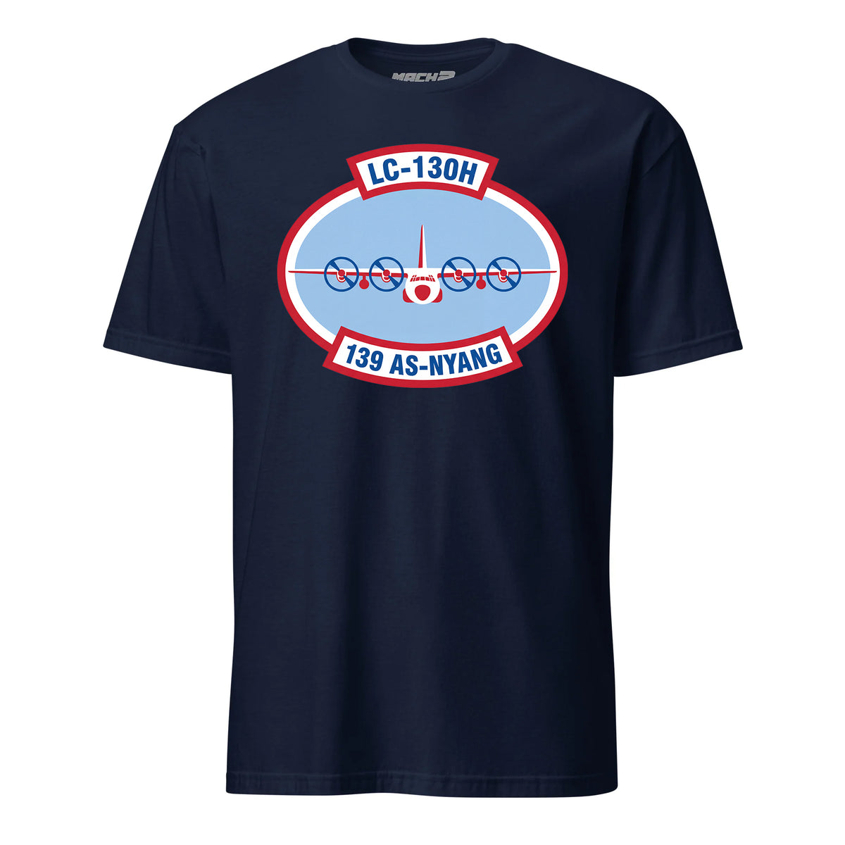 Mach2 Squadron Upload | 139TH AIRLIFT SQUADRON | T-Shirt | Navy | MACH-SHORT-SLEEVE-FRONT-NAVY.jpg