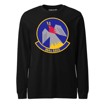 Mach2 Squadron Upload | 964TH AIRBORNE AIR CONTROL SQUADRON | Long Sleeve | Black | MACH-LONG-SLEEVE-FRONT-BLACK.jpg