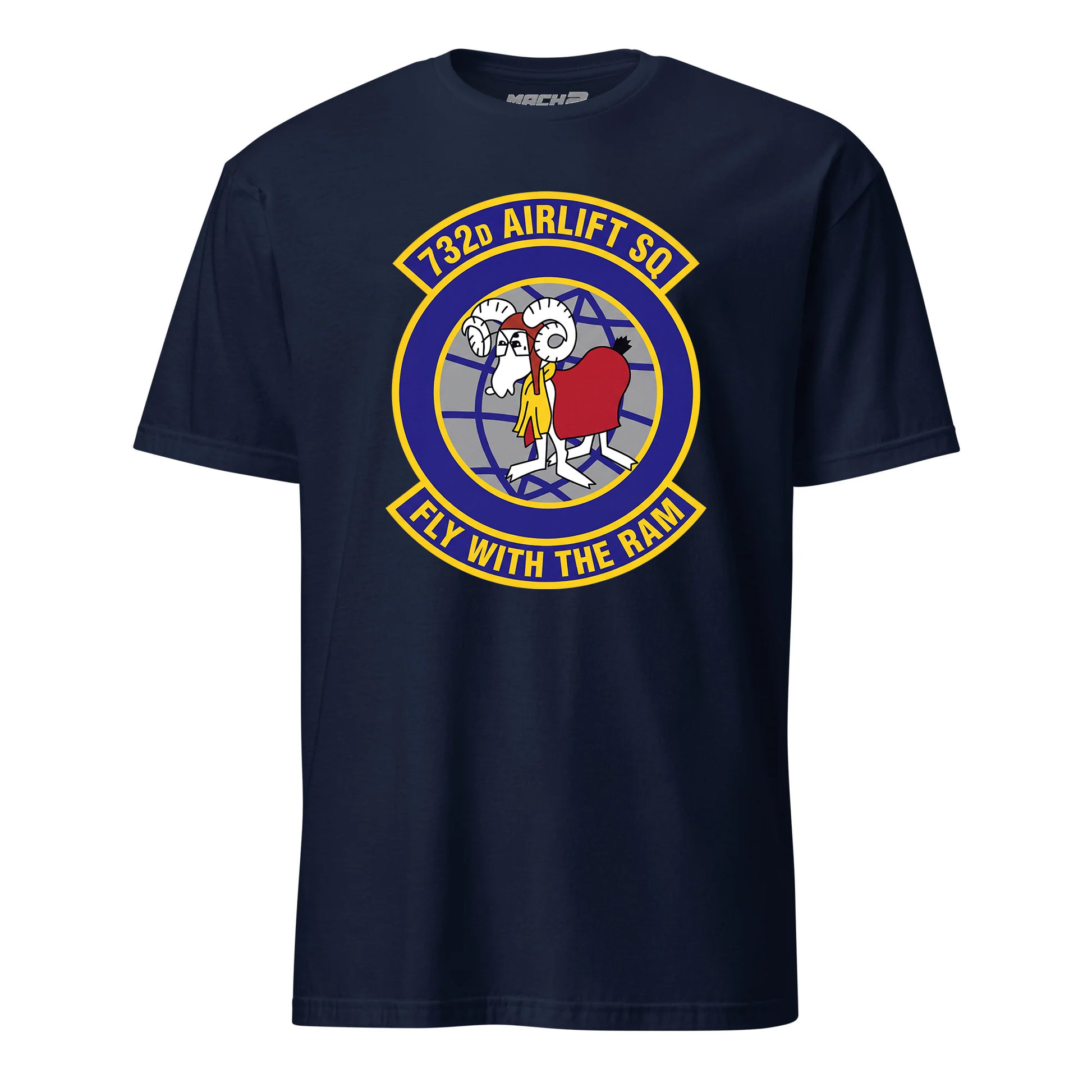 Mach2 Squadron Upload | 732ND AIRLIFT SQUADRON | T-Shirt | Navy | MACH-SHORT-SLEEVE-FRONT-NAVY.jpg