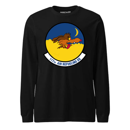 Mach2 Squadron Upload | 117TH AIR REFUELING SQUADRON | Long Sleeve | Black | MACH-LONG-SLEEVE-FRONT-BLACK.jpg