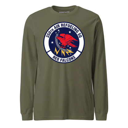 Mach2 Squadron Upload | 350TH AIR REFUELING SQUADRON | Long Sleeve | OD Green | MACH-LONG-SLEEVE-FRONT-OD.jpg