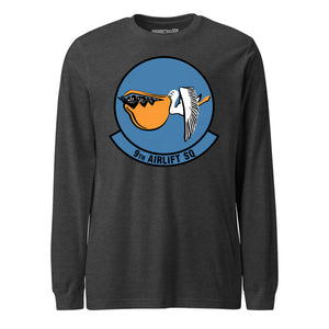 Mach2 Squadron Upload | 9TH AIRLIFT SQUADRON | Long Sleeve | Charcoal Heather | MACH-LONG-SLEEVE-FRONT-CHARCOAL.jpg
