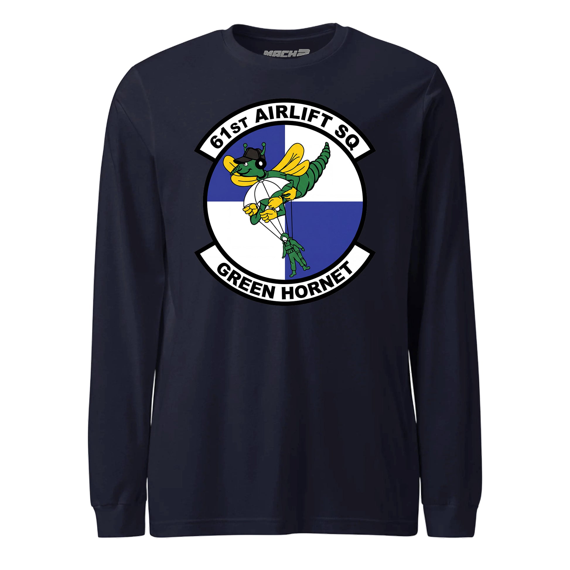Mach2 Squadron Upload | 61ST AIRLIFT SQUADRON | Long Sleeve | Navy | MACH-LONG-SLEEVE-FRONT-NAVY.jpg