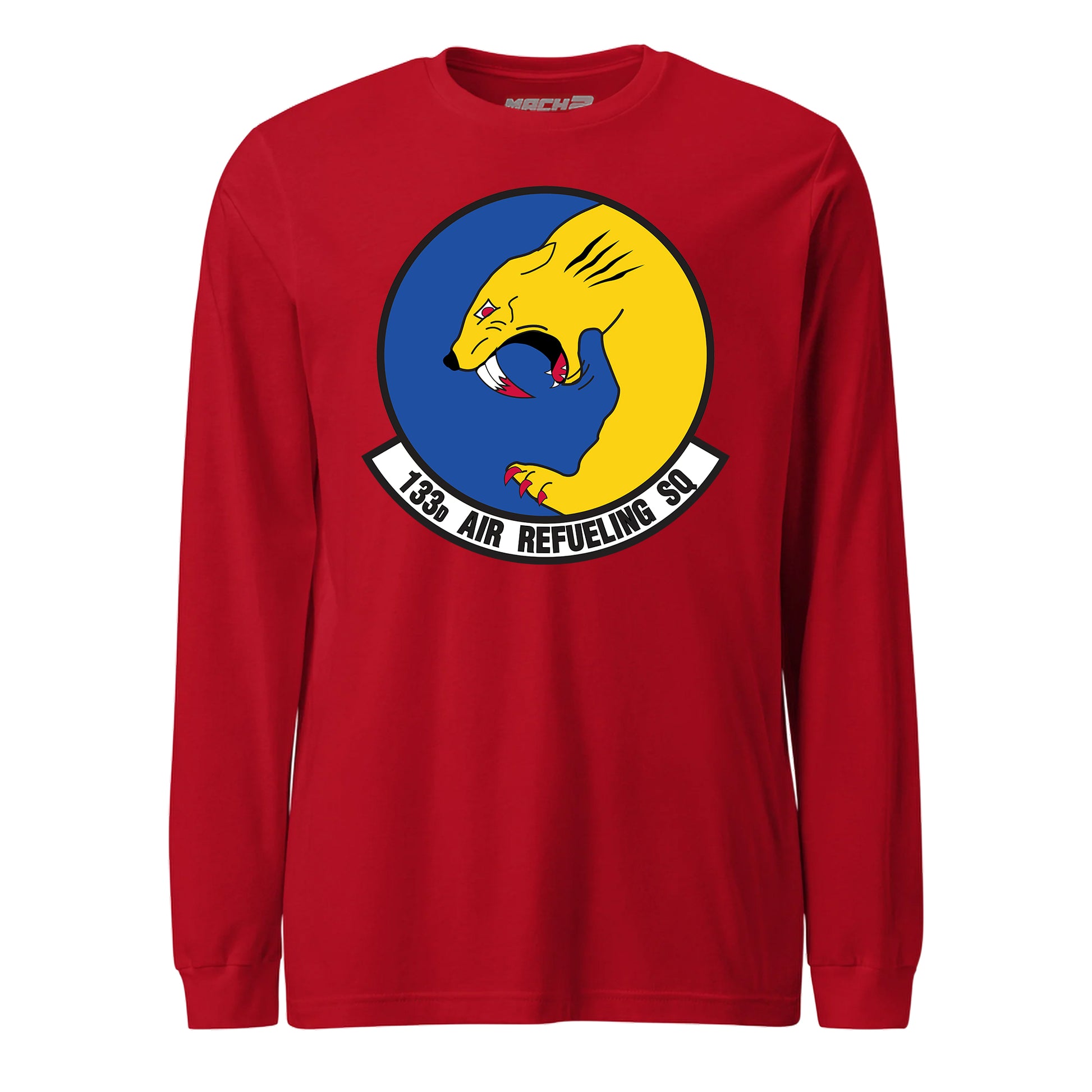 Mach2 Squadron Upload | 133RD AIR REFUELING SQUADRON | Long Sleeve | Red | MACH-LONG-SLEEVE-FRONT-RED.jpg