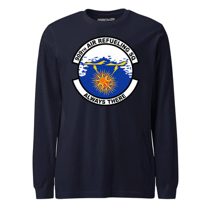 Mach2 Squadron Upload | 909TH AIR REFUELING SQUADRON | Long Sleeve | Navy | MACH-LONG-SLEEVE-FRONT-NAVY.jpg