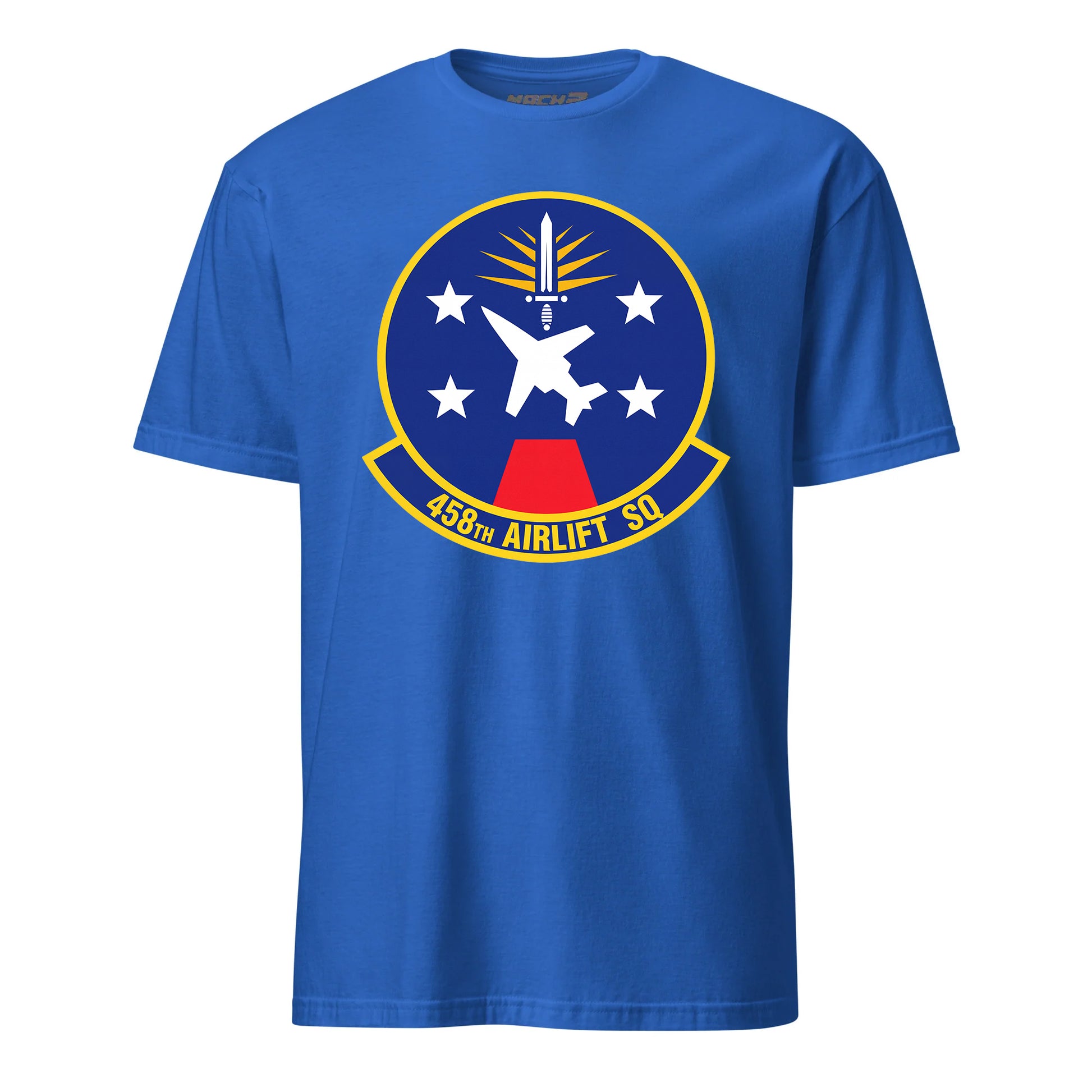 Mach2 Squadron Upload | 458TH AIRLIFT SQUADRON | T-Shirt | Royal | MACH-SHORT-SLEEVE-FRONT-ROYAL.jpg
