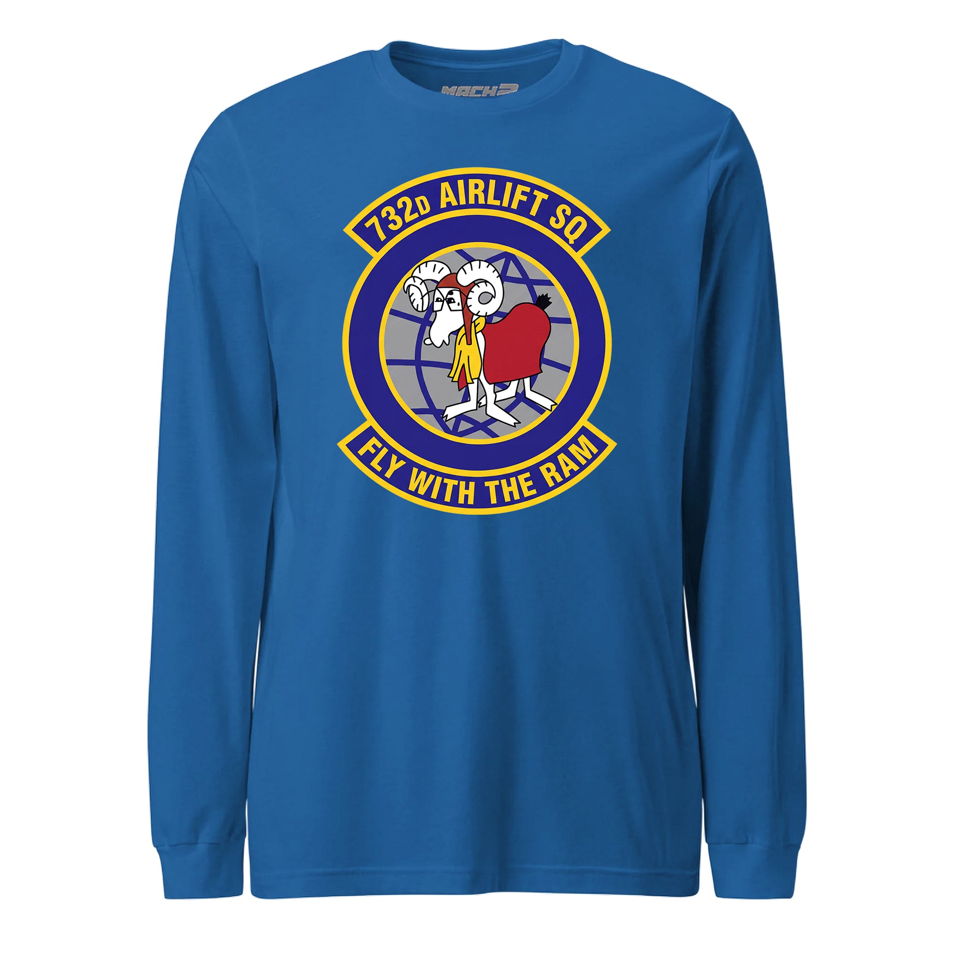 Mach2 Squadron Upload | 732ND AIRLIFT SQUADRON | Long Sleeve | Royal | MACH-LONG-SLEEVE-FRONT-ROYAL.jpg
