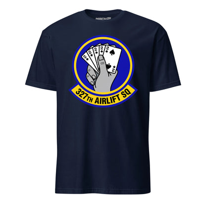 Mach2 Squadron Upload | 327TH AIRLIFT SQUADRON | T-Shirt | Navy | MACH-SHORT-SLEEVE-FRONT-NAVY.jpg