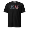 USAF Rivet Flag T-Shirt - Black