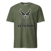 US Air Force Veteran Blackout T-Shirt - Military Green