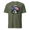 Flight Helmet Flag T-Shirt - Military Green