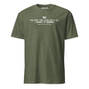 The First Time I Saw a Jet Quote T-Shirt - Military Green